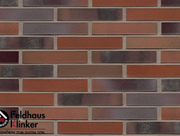 Клинкерная плитка под кирпич feldhaus klinker r56014df carbona carmesi colori, 14df 240x52x14 мм