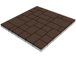 Тротуарная плитка Инсбрук Альпен, 40 мм, коричневый, гладкая