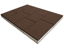 Тротуарная плитка Инсбрук Ланс, 60 мм, коричневый, бассировка